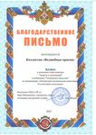 Благодарственное письмо коллективу 